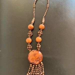 Moroccan bois d’acajous long neclace fashion and light original with any dress